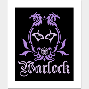 D&D Warlock Simple Class Emblem Posters and Art